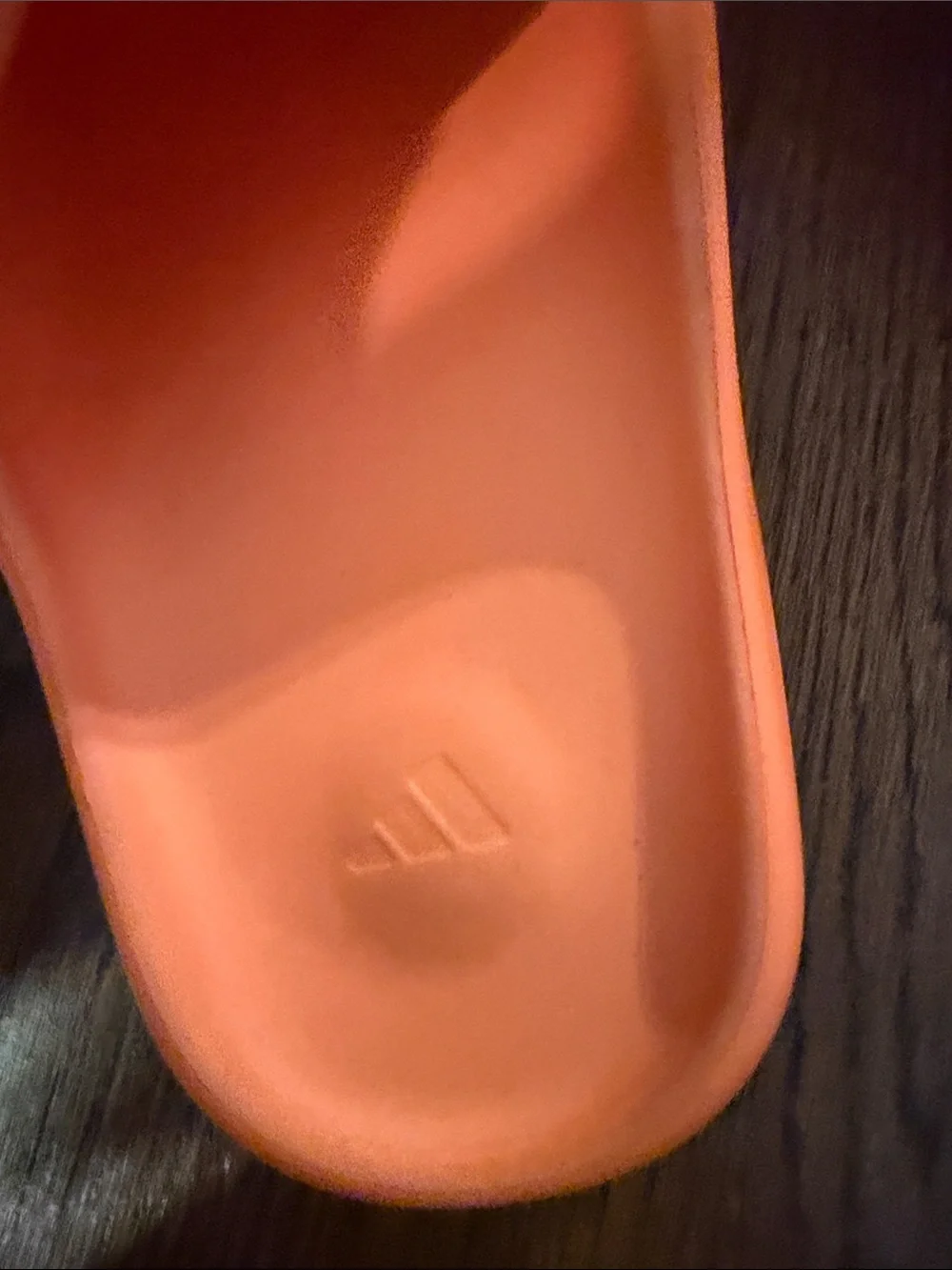 adidas Kids Orange Slide Sandals - Picture 5 of 5